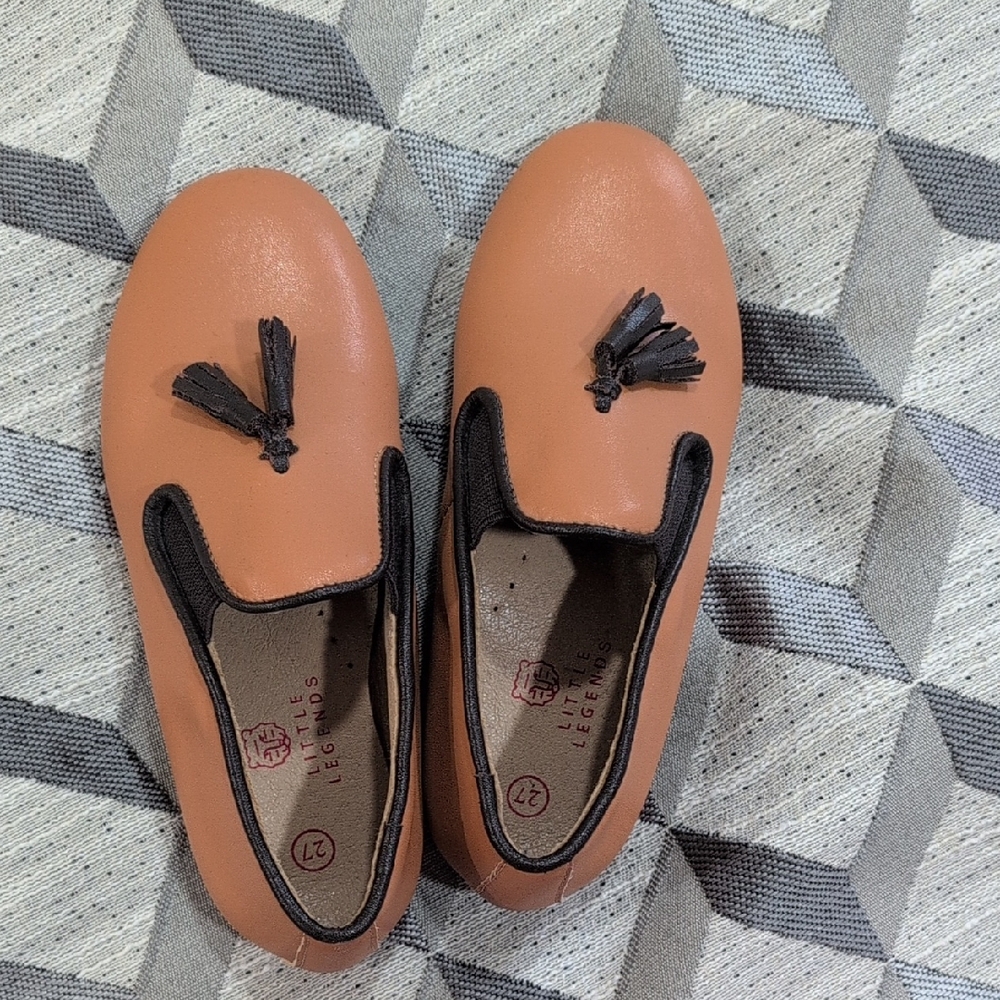 Tan Kids Loafers